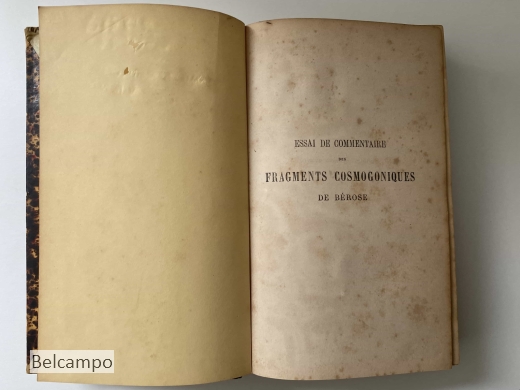 Essai de commentaire des fragments cosmogoniques