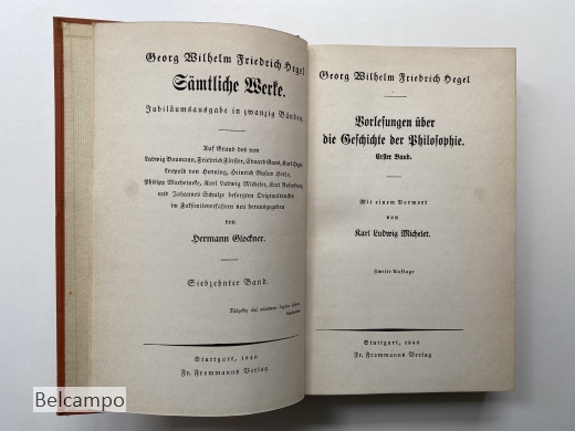 Vorlesungen über die Geschichte der Philosophie