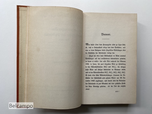 Vorlesungen über die Geschichte der Philosophie