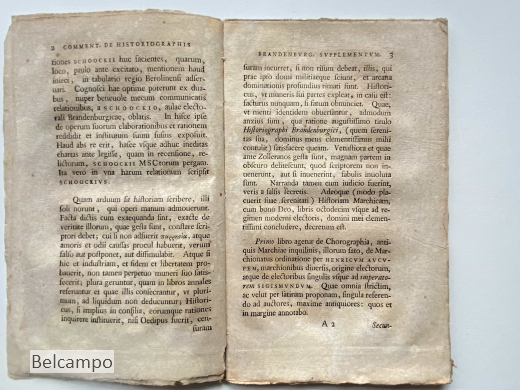 Commentationes Historico-Literariae Qvarvm Prior Consilivm Friderici Wilhelmi M