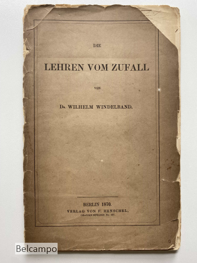 Die Lehren vom Zufall.