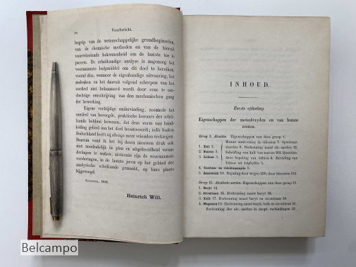 Handleiding bij de scheikundige analyse.