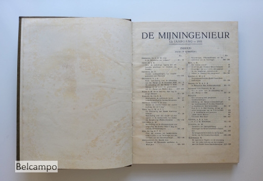 De Mijningenieur. Orgaan van de Vereeniging van Ingenieurs en Geologen bij den Dienst van den Mijnbouw, gewijd aan mijnbouw, geologie, en aanverwante wetenschappen.