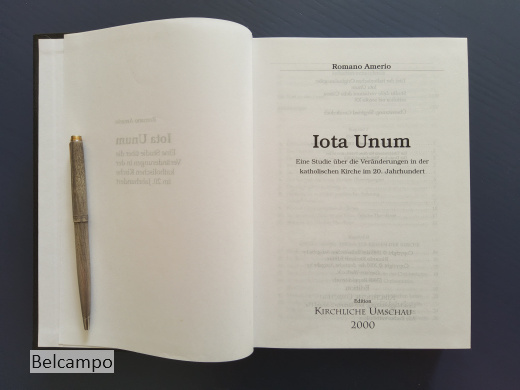 Iota Unum. Eine Studie über die Veränderungen in der katholischen Kirche im 20.Jahrhundert.
