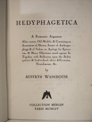 Hedyphagetica a Romantic Argument